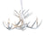 2-Layered Antler Resin Chandelier Rustic 3/6/8 Lights Living Room Pendant Lighting Fixture in White/Brown 3 White Clearhalo 'Ceiling Lights' 'Chandeliers' Lighting' options 1911026_a546a22b-49c6-4676-8780-8b5c410640a1