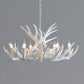 2-Layered Antler Resin Chandelier Rustic 3/6/8 Lights Living Room Pendant Lighting Fixture in White/Brown Clearhalo 'Ceiling Lights' 'Chandeliers' Lighting' options 1911031