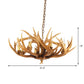 Antler Restaurant Chandelier Country Resin 6/8 Bulbs Brown Finish Hanging Light Fixture Clearhalo 'Ceiling Lights' 'Chandeliers' Lighting' options 1911052