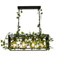 4/6-Bulb Cuboid Plant Island Lamp Factory Black Metal Pendant Light Fixture for Wine Bar Clearhalo 'Ceiling Lights' 'Island Lights' Lighting' 1911244