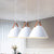 Metal Truncated Cone Drop Pendant Nordic 1-Light Black/Grey/White Suspension Lighting with Leather Strap, 10.5"/14" W White Clearhalo 'Ceiling Lights' 'Pendant Lights' 'Pendants' Lighting' 1911312_6cb3a788-82df-4497-a10d-047f112e2906