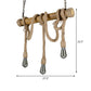 Bare Bulb Design Bamboo Hanging Lamp Rustic 3/6-Head Dining Room Island Light with Rope Cord in Brown Clearhalo 'Ceiling Lights' 'Island Lights' Lighting' 1911602