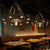 8 Lights Iron Adjustable Chandelier Pendant Industrial Black/Rust Wheel Restaurant Ceiling Spotlight with Rope Accent Black Clearhalo 'Cast Iron' 'Ceiling Lights' 'Chandeliers' 'Industrial Chandeliers' 'Industrial' 'Metal' 'Middle Century Chandeliers' 'Rustic Chandeliers' 'Tiffany' Lighting' 1911673