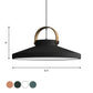 Wood-Handled Pot Lid Suspension Pendant Kitchen Iron Nordic LED Pendulum Light in Green/Black/White Clearhalo 'Ceiling Lights' 'Pendant Lights' 'Pendants' Lighting' 1911929