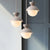 Hourglass Hanging Light Fixture Macaron Opal Glass 1 Bulb Blue/Pink/Grey Pendant Lighting for Restaurant Grey Clearhalo 'Ceiling Lights' 'Pendant Lights' 'Pendants' Lighting' 1911949_2401d6ed-e6e7-4709-887d-48057af8e688