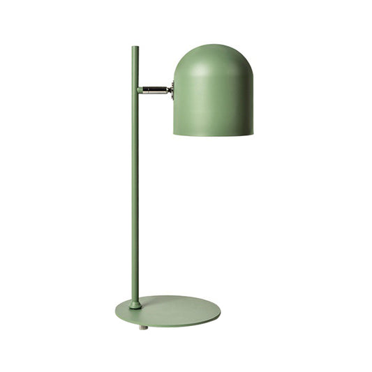 Cloche Shade Kids Room Study Lamp Aluminum 1 Head Macaron Night Table Light in Pink/Blue/Green with Pivot Joint Clearhalo 'Lamps' 'Table Lamps' Lighting' 1912282