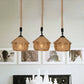 3/6 Lights Rope Cluster Pendant Rural Brown Barn Dining Room Ceiling Suspension Lamp with Round/Linear Canopy Clearhalo 'Ceiling Lights' 'Industrial Pendants' 'Industrial' 'Middle Century Pendants' 'Pendant Lights' 'Pendants' 'Tiffany' Lighting' 1912439