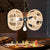 3 Lights Double Melon Suspension Pendant Farmhouse Brown Rope Chandelier Lamp over Table Brown Clearhalo 'Ceiling Lights' 'Chandeliers' 'Industrial Chandeliers' 'Industrial' 'Middle Century Chandeliers' 'Tiffany' Lighting' 1912518