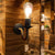 Rope Wrapped Arm Wall Lamp Rustic 1 Head Bathroom Wall Mounted Light with Open Bulb Design in Black Black Clearhalo 'Art deco wall lights' 'Cast Iron' 'Glass' 'Industrial wall lights' 'Industrial' 'Middle century wall lights' 'Modern' 'Rustic wall lights' 'Tiffany' 'Traditional wall lights' 'Wall Lamps & Sconces' 'Wall Lights' Lighting' 1912524
