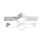 Metal Six-Angle Star Flush Ceiling Light Nursing Room Modern LED Ceiling Lamp in White Finish Clearhalo 'Ceiling Lights' 'Close To Ceiling Lights' 'Close to ceiling' 'Flush mount' Lighting' 191338