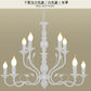 2-Tier Candle Living Room Chandelier Lighting Traditionary Metal 10/12/16 Heads White Hanging Pendant Lamp Clearhalo 'Ceiling Lights' 'Chandeliers' Lighting' options 1913406