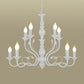 2-Tier Candle Living Room Chandelier Lighting Traditionary Metal 10/12/16 Heads White Hanging Pendant Lamp Clearhalo 'Ceiling Lights' 'Chandeliers' Lighting' options 1913411