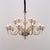 Vintage Curvy Arm Chandelier Lighting 6 Heads Clear/White/Black Glass Hanging Pendant Lamp in Chrome for Living Room Clearhalo 'Ceiling Lights' 'Chandeliers' Lighting' options 1913423_ffde0e24-4707-4452-aec4-86dd948cfe4e