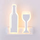 Wine Set LED Sconce Light Modern Acrylic 1 Light Black/White/Chrome Wall Lighting Ideas in Warm/White Light Clearhalo 'Cast Iron' 'Glass' 'Industrial' 'Modern wall lights' 'Modern' 'Tiffany' 'Traditional wall lights' 'Wall Lamps & Sconces' 'Wall Lights' Lighting' 1913461