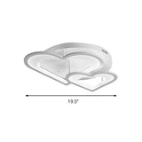 Acrylic Loving Heart Ceiling Lamp Dining Room Hallway Modern LED Ceiling Mount Light in White Clearhalo 'Ceiling Lights' 'Close To Ceiling Lights' 'Close to ceiling' 'Semi-flushmount' Lighting' 191421