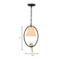 Metal Oval Hanging Light with Bird & Shade 1 Head Rustic Pendant Light in Beige for Balcony Clearhalo 'Ceiling Lights' 'Pendant Lights' 'Pendants' Lighting' 191606