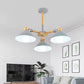 Metal Wood Cone Hanging Pendant Lights 3 Lights Chic Modern Hanging Lamp for Hallway Grey Clearhalo 'Ceiling Lights' 'Chandeliers' Lighting' options 191641_902c7e50-23ea-47b9-9f0c-6c27911d0509