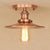 Iron Rust/Chrome/Black Semi Flush Wide Flared 1 Light Warehouse Style Flush Mount Ceiling Light Copper Clearhalo 'Ceiling Lights' 'Close To Ceiling Lights' 'Close to ceiling' 'Semi-flushmount' Lighting' 1916495