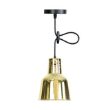 Iron Bell/Cone/Trumpet Pendant Light Kit Vintage 1 Head Living Room Down Lighting with Vent Hole in Gold Gold Bell Clearhalo 'Art Deco Pendants' 'Cast Iron' 'Ceiling Lights' 'Ceramic' 'Crystal' 'Industrial Pendants' 'Industrial' 'Metal' 'Middle Century Pendants' 'Pendant Lights' 'Pendants' 'Tiffany' Lighting' 1916560