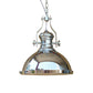 Farmhouse Cloche/Bowl Pendant Light 1 Head Metal Hanging Ceiling Light in Bronze/Chrome with Handle Clearhalo 'Art Deco Pendants' 'Cast Iron' 'Ceiling Lights' 'Ceramic' 'Crystal' 'Industrial Pendants' 'Industrial' 'Metal' 'Middle Century Pendants' 'Pendant Lights' 'Pendants' 'Tiffany' Lighting' 1916659