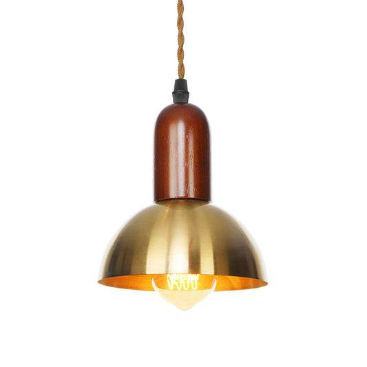Bronze Finish Disc/Dome/Cone Ceiling Lamp Antiqued Iron Single-Bulb Dining Room Hanging Pendant Light Bronze E Clearhalo 'Art Deco Pendants' 'Cast Iron' 'Ceiling Lights' 'Ceramic' 'Crystal' 'Industrial Pendants' 'Industrial' 'Metal' 'Middle Century Pendants' 'Pendant Lights' 'Pendants' 'Tiffany' Lighting' 1916817