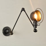 1-Light Bowl Rotatable Task Wall Light Industrial Black Iron Wall Mount Light Fixture with Frame Guard Clearhalo 'Art deco wall lights' 'Cast Iron' 'Glass' 'Industrial wall lights' 'Industrial' 'Middle century wall lights' 'Modern' 'Rustic wall lights' 'Tiffany' 'Traditional wall lights' 'Wall Lamps & Sconces' 'Wall Lights' Lighting' 1916840