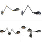 Industrial Dome Shade Wall Lamp Kit Single-Bulb Iron Wall Mount Light Fixture with Swing Arm in Black, 6"+6"/12"+6" W Clearhalo 'Art deco wall lights' 'Cast Iron' 'Glass' 'Industrial wall lights' 'Industrial' 'Middle century wall lights' 'Modern' 'Rustic wall lights' 'Tiffany' 'Traditional wall lights' 'Wall Lamps & Sconces' 'Wall Lights' Lighting' 1916911