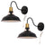 Single Metal Wall Lamp Fixture Farmhouse Black Barn Kitchen Plug-in Wall Mounted Light with Vented Socket Black Clearhalo 'Art deco wall lights' 'Cast Iron' 'Glass' 'Industrial wall lights' 'Industrial' 'Middle century wall lights' 'Modern' 'Rustic wall lights' 'Tiffany' 'Traditional wall lights' 'Wall Lamps & Sconces' 'Wall Lights' Lighting' 1916947