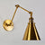 Brass 1 Bulb Wall Light Kit Antique Metal Conic Wall Mount Lighting Fixture with Flexible Swivel Arm Brass Clearhalo 'Art deco wall lights' 'Cast Iron' 'Glass' 'Industrial wall lights' 'Industrial' 'Middle century wall lights' 'Modern' 'Rustic wall lights' 'Tiffany' 'Traditional wall lights' 'Wall Lamps & Sconces' 'Wall Lights' Lighting' 1917058