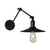 Rustic Swivelable Flared Shade Wall Light 1 Head Iron Reading Wall Lamp in Black Black Clearhalo 'Art deco wall lights' 'Cast Iron' 'Glass' 'Industrial wall lights' 'Industrial' 'Middle century wall lights' 'Modern' 'Rustic wall lights' 'Tiffany' 'Traditional wall lights' 'Wall Lamps & Sconces' 'Wall Lights' Lighting' 1917078