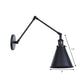 1/2-Head Wall Lighting Ideas Farmhouse Trumpet Shaped Metal Wall Light with Adjustable Arm in Black Clearhalo 'Art deco wall lights' 'Cast Iron' 'Glass' 'Industrial wall lights' 'Industrial' 'Middle century wall lights' 'Modern' 'Rustic wall lights' 'Tiffany' 'Traditional wall lights' 'Wall Lamps & Sconces' 'Wall Lights' Lighting' 1917092
