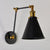 Black-Brass Conical Wall Lamp Fixture Retro Iron 1 Bulb Studio Task Wall Light with Swing Arm Black Clearhalo 'Art deco wall lights' 'Cast Iron' 'Glass' 'Industrial wall lights' 'Industrial' 'Middle century wall lights' 'Modern' 'Rustic wall lights' 'Tiffany' 'Traditional wall lights' 'Wall Lamps & Sconces' 'Wall Lights' Lighting' 1917094