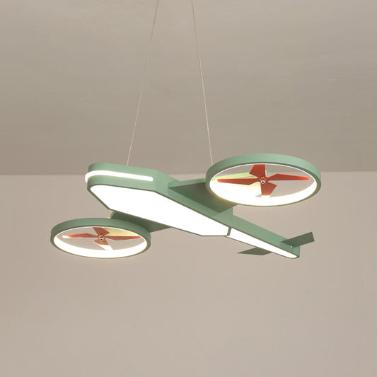 Acrylic Slim Panel Plane Pendant Light Child Bedroom Kindergarten Kids Hanging Lamp Clearhalo 'Ceiling Lights' 'Chandeliers' Lighting' options 191725