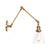 1-Light Clear Glass Wall Light Fixture Warehouse Brass/Bronze Swing Arm Task Wall Lamp with Bell/Ball Clear Glass Shade Brass A Clearhalo 'Art deco wall lights' 'Cast Iron' 'Glass' 'Industrial wall lights' 'Industrial' 'Middle century wall lights' 'Modern' 'Rustic wall lights' 'Tiffany' 'Traditional wall lights' 'Wall Lamps & Sconces' 'Wall Lights' Lighting' 1917577