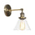 Brass Cone/Bell Swivel Shade Wall Light Industrial Clear Glass Single Dining Room Wall Mount Light Fixture Brass C Clearhalo 'Art deco wall lights' 'Cast Iron' 'Glass' 'Industrial wall lights' 'Industrial' 'Middle century wall lights' 'Modern' 'Rustic wall lights' 'Tiffany' 'Traditional wall lights' 'Wall Lamps & Sconces' 'Wall Lights' Lighting' 1917592