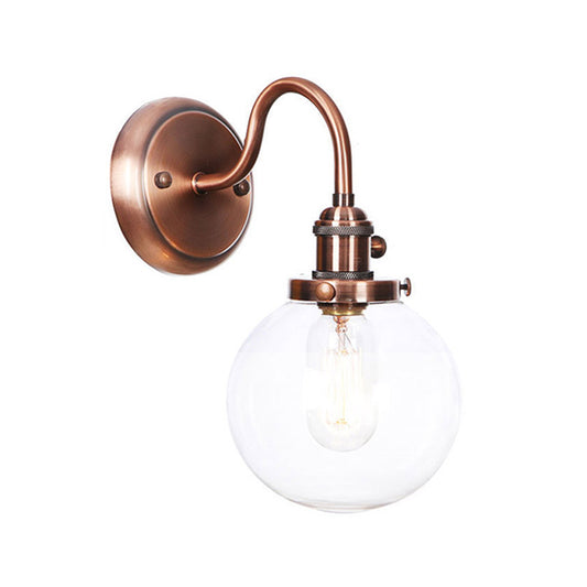 Iron Copper Finish Wall Light Conic/Diamond/Ball Shade Single Factory Wall Mount Reading Lamp with Swing/Gooseneck Arm Copper D Clearhalo 'Art deco wall lights' 'Cast Iron' 'Glass' 'Industrial wall lights' 'Industrial' 'Middle century wall lights' 'Modern' 'Rustic wall lights' 'Tiffany' 'Traditional wall lights' 'Wall Lamps & Sconces' 'Wall Lights' Lighting' 1917765