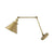Conical Bedside Wall Reading Lamp Antique Metallic 1 Bulb Brass Plug-in/Plug-less Wall Mounted Light with Swing Arm Brass B Clearhalo 'Art deco wall lights' 'Cast Iron' 'Glass' 'Industrial wall lights' 'Industrial' 'Middle century wall lights' 'Modern' 'Rustic wall lights' 'Tiffany' 'Traditional wall lights' 'Wall Lamps & Sconces' 'Wall Lights' Lighting' 1917900