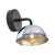 1-Light Dome Shade Wall Light Fixture Loft Brass/Copper/Black Iron Wall Mounted Lamp with Arm for Dining Room Chrome Clearhalo 'Art deco wall lights' 'Cast Iron' 'Glass' 'Industrial wall lights' 'Industrial' 'Middle century wall lights' 'Modern' 'Rustic wall lights' 'Tiffany' 'Traditional wall lights' 'Wall Lamps & Sconces' 'Wall Lights' Lighting' 1917910