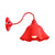 Red Gooseneck Wall Mounted Lamp Retro Metal 1 Bulb Bedside Wall Light Fixture with Ruffle/Cone Shade/Cage Red H Clearhalo 'Art deco wall lights' 'Cast Iron' 'Glass' 'Industrial wall lights' 'Industrial' 'Middle century wall lights' 'Modern' 'Rustic wall lights' 'Tiffany' 'Traditional wall lights' 'Wall Lamps & Sconces' 'Wall Lights' Lighting' 1918057