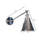 Single Saucer/Horn Shaped Wall Lamp Factory Polished Chrome Iron Wall Light Fixture with 8"/12" Wide Swing Arm Clearhalo 'Art deco wall lights' 'Cast Iron' 'Glass' 'Industrial wall lights' 'Industrial' 'Middle century wall lights' 'Modern' 'Rustic wall lights' 'Tiffany' 'Traditional wall lights' 'Wall Lamps & Sconces' 'Wall Lights' Lighting' 1918112