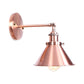 Adjustable Iron Copper Wall Reading Lamp Horn/Saucer/Cone Single-Bulb Loft Style Wall Light for Living Room Clearhalo 'Art deco wall lights' 'Cast Iron' 'Glass' 'Industrial wall lights' 'Industrial' 'Middle century wall lights' 'Modern' 'Rustic wall lights' 'Tiffany' 'Traditional wall lights' 'Wall Lamps & Sconces' 'Wall Lights' Lighting' 1918362