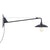 Industrial Scalloped/Exposed Wall Lamp 1/2-Light Iron Plug-in Wall Mounted Lighting with Long Swing Arm in Black 1.0 Black D Clearhalo 'Art deco wall lights' 'Cast Iron' 'Glass' 'Industrial wall lights' 'Industrial' 'Middle century wall lights' 'Modern' 'Rustic wall lights' 'Tiffany' 'Traditional wall lights' 'Wall Lamps & Sconces' 'Wall Lights' Lighting' 1918402