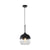 Black 1 Light Pendant Light Fixture Industrial Clear Glass Cylinder/Globe Mason Jar Hanging Lamp Kit over Table Black D Clearhalo 'Ceiling Lights' 'Glass shade' 'Glass' 'Industrial Pendants' 'Industrial' 'Middle Century Pendants' 'Pendant Lights' 'Pendants' 'Tiffany' Lighting' 1918609
