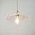 Single Lotus Leaf Shaped Pendant Lamp Farmhouse Brass Clear Carved Glass Hanging Light over Dining Table Clear Clearhalo 'Ceiling Lights' 'Glass shade' 'Glass' 'Industrial Pendants' 'Industrial' 'Middle Century Pendants' 'Pendant Lights' 'Pendants' 'Tiffany' Lighting' 1918661