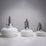 7"/9.5"/12.5" W 1 Head Suspension Light Nautical Dining Room Hanging Lamp with Pot Amber/Frosted White Glass Shade White Clearhalo 'Ceiling Lights' 'Glass shade' 'Glass' 'Industrial Pendants' 'Industrial' 'Middle Century Pendants' 'Pendant Lights' 'Pendants' 'Tiffany' Lighting' 1918758