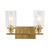 2/3 Bulbs Cylinder Wall Mount Light Industrial Black/Brass/Nickel Clear Glass Wall Lamp Fixture for Bathroom 2.0 Brass Clearhalo 'Art deco wall lights' 'Cast Iron' 'Glass' 'Industrial wall lights' 'Industrial' 'Middle century wall lights' 'Modern' 'Rustic wall lights' 'Tiffany' 'Traditional wall lights' 'Wall Lamps & Sconces' 'Wall Lights' Lighting' 1918791