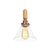 1-Light Saucer/Bell Shade Hanging Lamp Rustic Rose Gold Clear/Clear Ribbed Glass Ceiling Pendant with Wood Handle Rose Gold C Clearhalo 'Art Deco Pendants' 'Cast Iron' 'Ceiling Lights' 'Ceramic' 'Crystal' 'Industrial Pendants' 'Industrial' 'Metal' 'Middle Century Pendants' 'Pendant Lights' 'Pendants' 'Tiffany' Lighting' 1918835