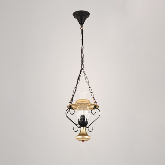 1/3 Lights Cluster Pendant Light with Lantern Industrial Metal and Clear Glass Ceiling Light Fixture for Restaurant Clearhalo 'Cast Iron' 'Ceiling Lights' 'Chandeliers' 'Industrial Chandeliers' 'Industrial' 'Metal' 'Middle Century Chandeliers' 'Rustic Chandeliers' 'Tiffany' Lighting' 1918844
