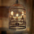 Metal Elongated Bird Cage Pendant Light Rural 3-Head Indoor Chandelier Lighting Fixture in Black Black Clearhalo 'Ceiling Lights' 'Chandeliers' Lighting' options 1918861_3a2ff61f-5f6f-4070-8802-476d62a47ae6