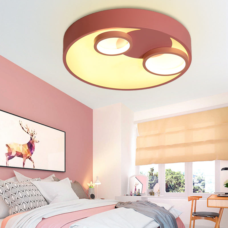 Metal Round Flush Light with Acrylic Diffuser Nordic Led Flush Mount Light for Kids Clearhalo 'Ceiling Lights' 'Close To Ceiling Lights' 'Close to ceiling' 'Flush mount' Lighting' 191932